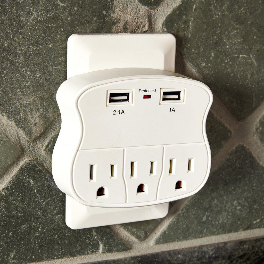3-Outlet 2 USB Wall Adapter H621237