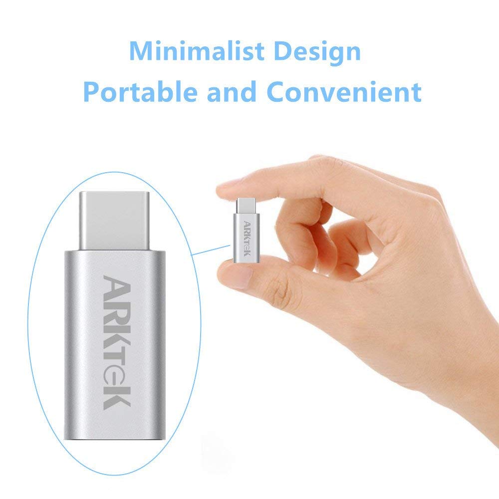 Lightning (Female) to USB Type C (Male) Adapter, Pack of 2, Silver O224