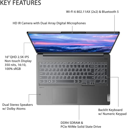 16" QHD 2.5K IPS Display Intel Core i5 Laptop F214429