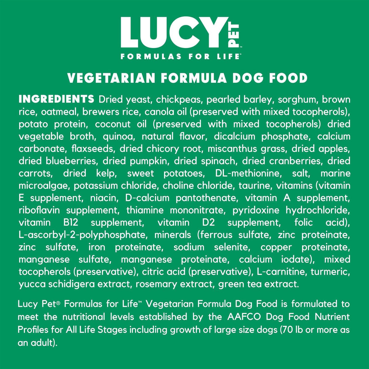 Vegetarian Formula Dry Dog Food K4310