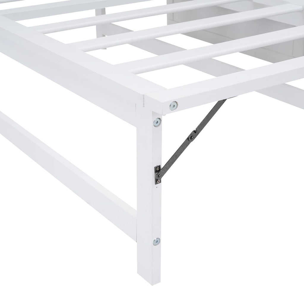 White Wood Queen Murphy Bed J980617