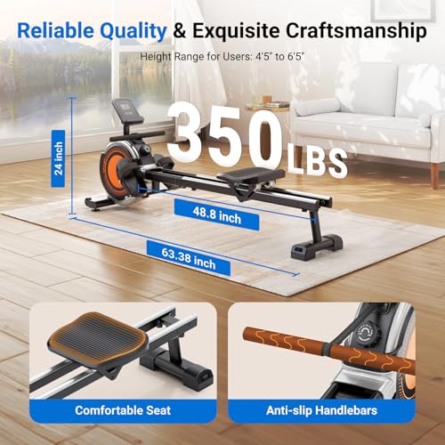 Magnetic Rowing Machine 350 LBS 16 Levels A308