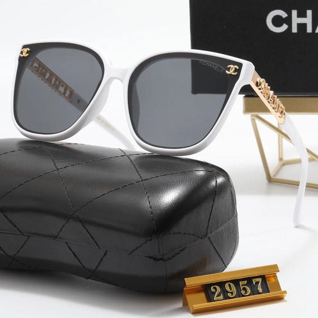 Double C Hollow Large Letter Polarized Sunglasses U18828