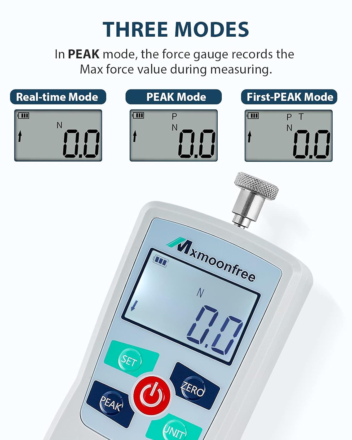 300N Digital Force Gauge Push Pull Gauge Portable Force Meter with Storage Case W2628