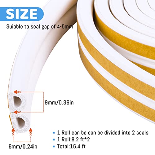 White Self-Adhesive Rubber Weather Stripping P5228