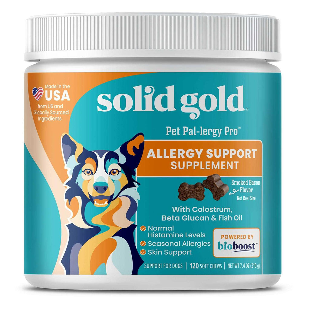 Solid Gold Dog Allergy Chews Itch Relief with Wild Alaskan Salmon Oil F807466