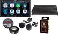 CarPlay & Android Auto Compatible Car Receiver with Power Pack, Bracket, Tweeter, Electrical Tape F6369