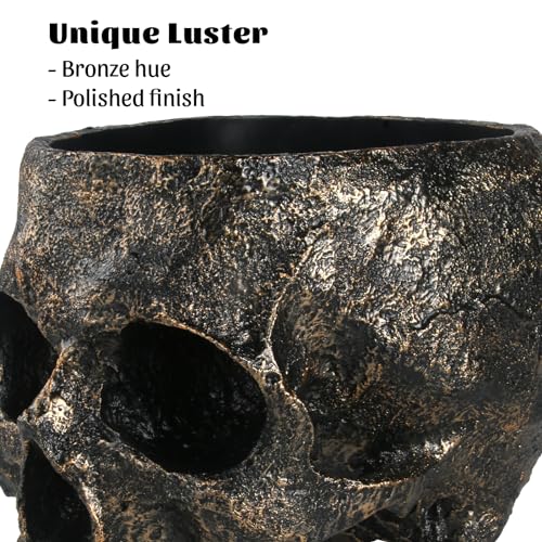 Extra Large Skull Candy Dish Bowl Holder Resin Decor A648539