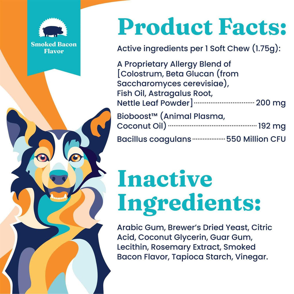 Solid Gold Dog Allergy Chews Itch Relief with Wild Alaskan Salmon Oil F807466