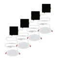 4 in. Selectable Canless Recessed Integrated LED Kit for Shallow Ceiling (4-Pac) F435036