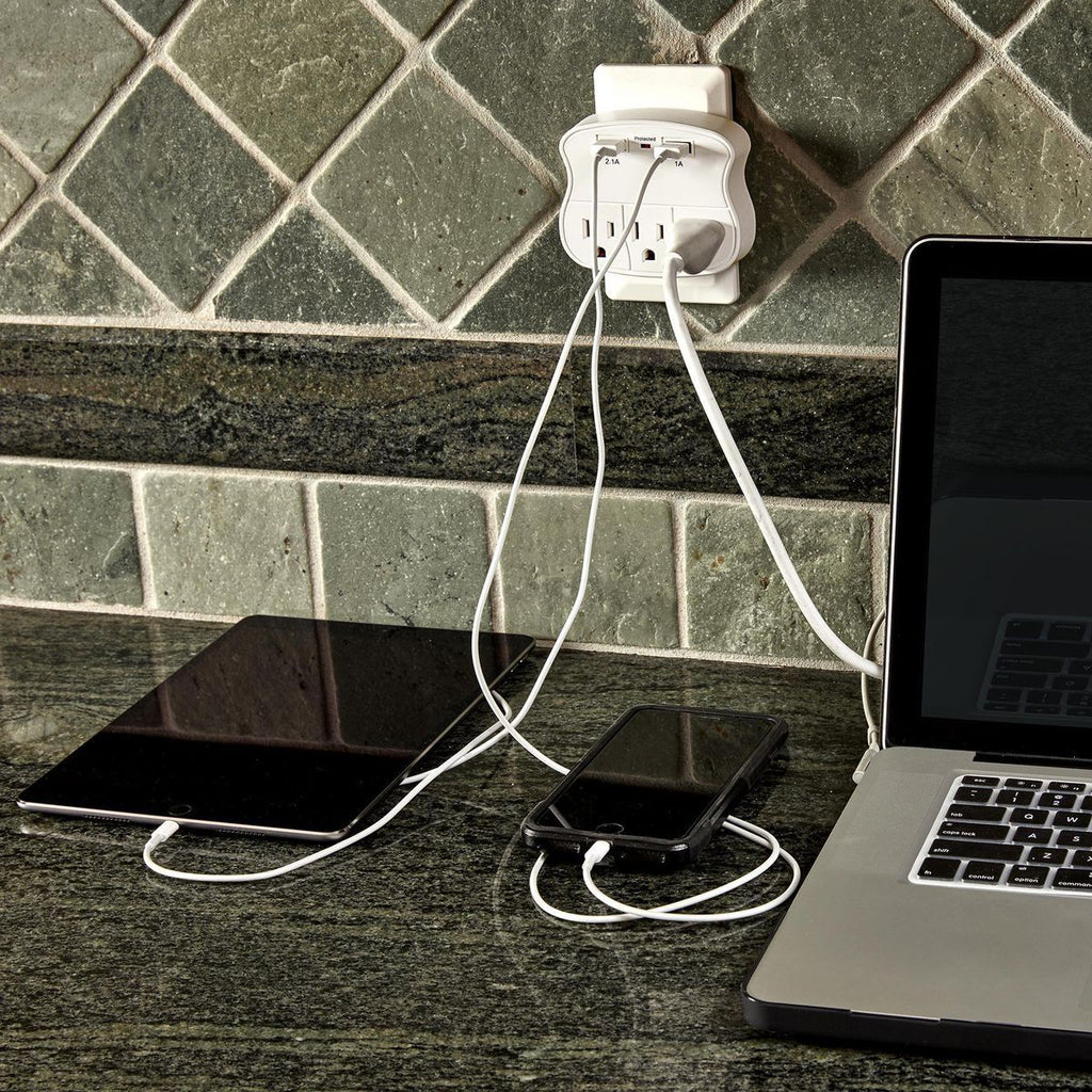 3-Outlet 2 USB Wall Adapter H621237