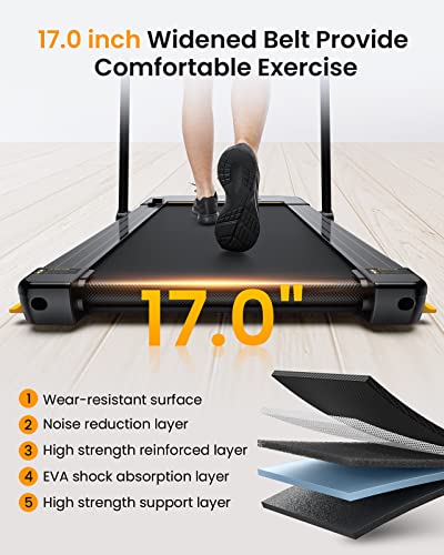 2 in 1 Under Desk Treadmill, 2.5HP Folding Electric Treadmill with Remote Control O83983