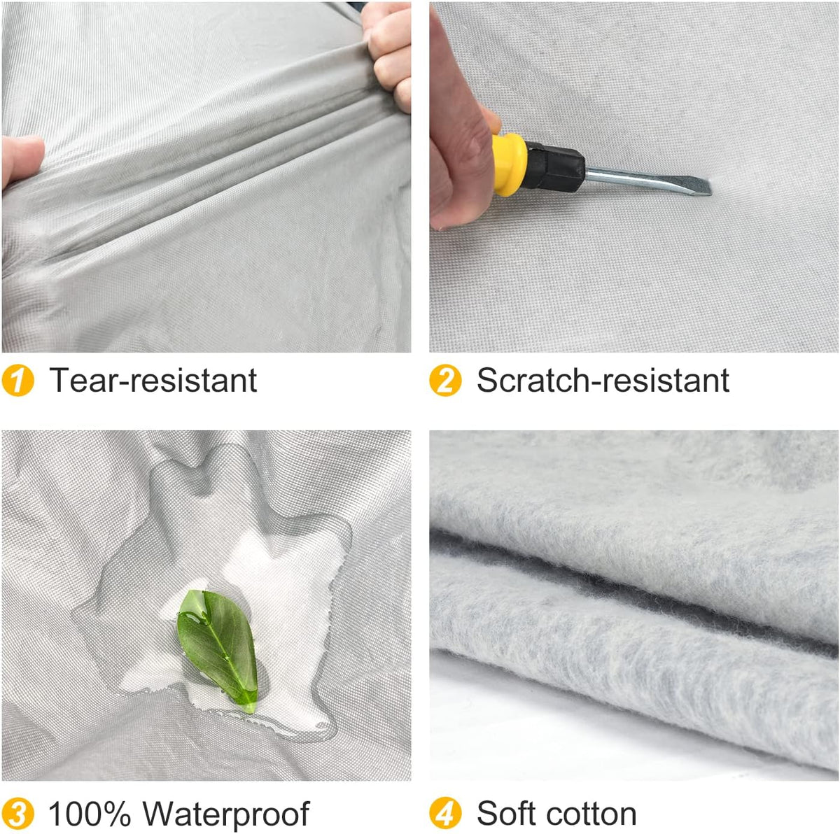 6 Layers Waterproof SUV Car Cover with Zipper T578512
