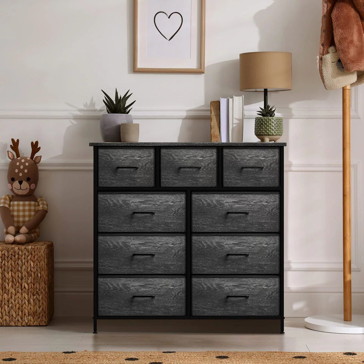 9 Drawer Fabric Dresser H778827
