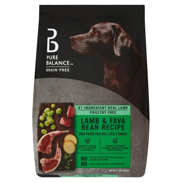 11 Lbs Grain-Free Dry Dog Food (Lamb & Fava Bean) A1801