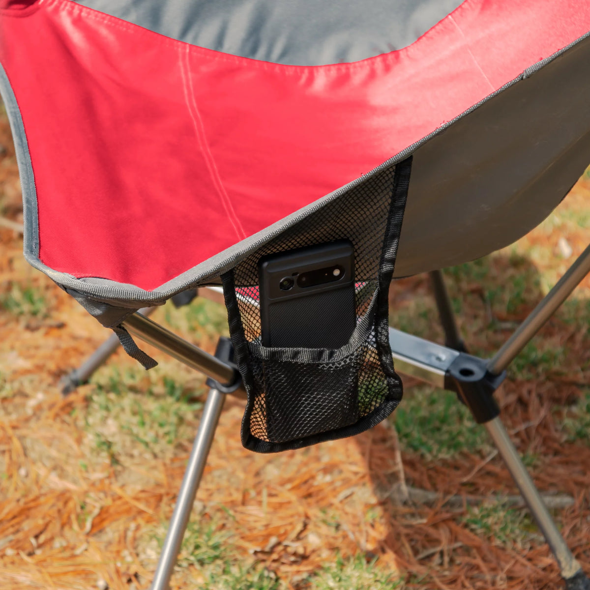 Red and Gray Backpack Camping Chair M98657