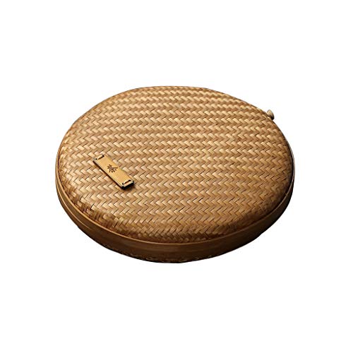 8 Inch Round Rattan Storage Basket with Lid M130