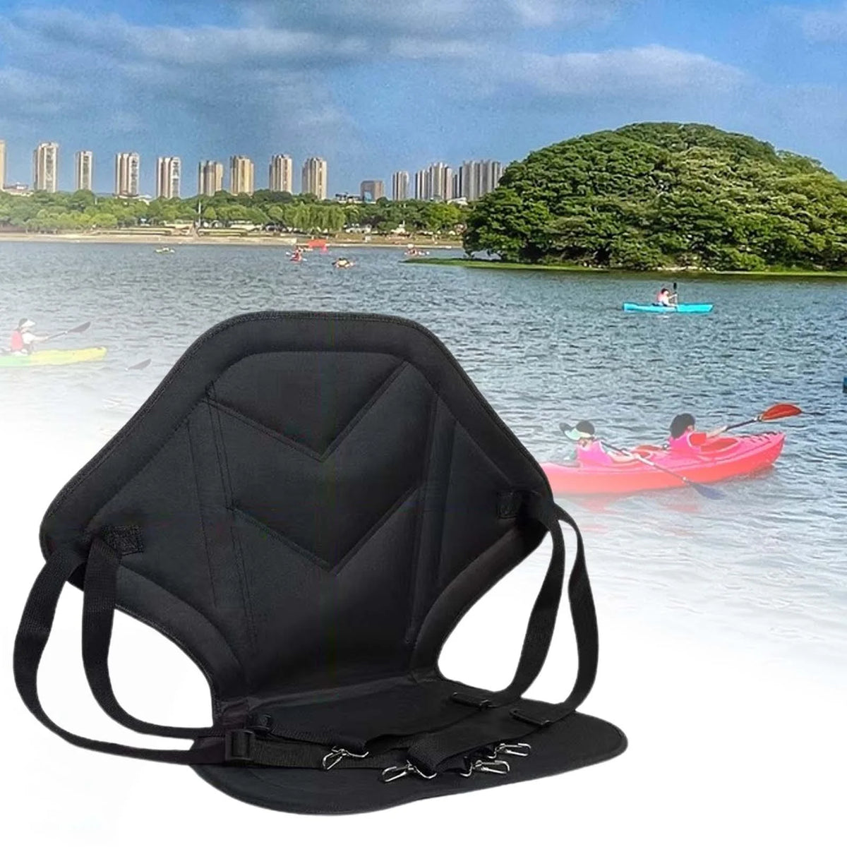 Padded Canoe Seat with Back Support for Kayak W4703