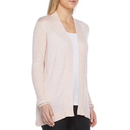 Pink Long Sleeve Open Front Cardigan S54533