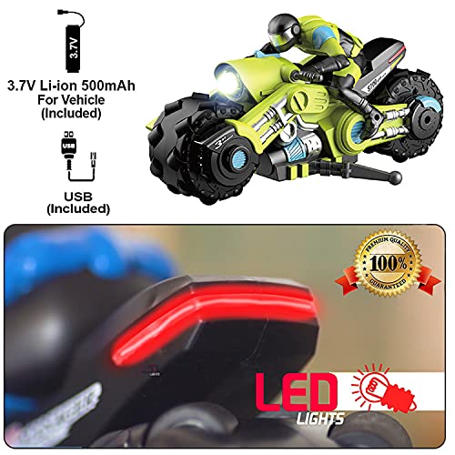 2.4Ghz RC Stunt Drift Motorcycle with 360° Spinning Wheels Z8291