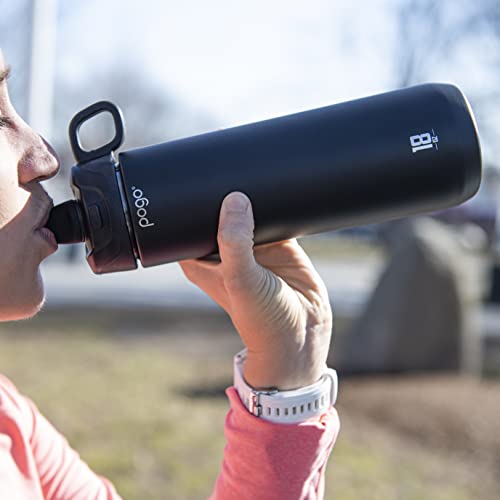 26 oz Vacuum Insulated Stainless Steel Water Bottle with Leak Proof Chug Lid and Silicone Carry Loop V20810