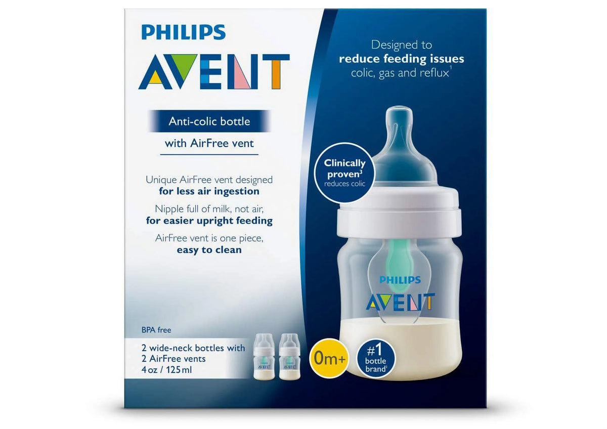 Anti-Colic Baby Bottle with AirFree Vent 4oz, 2pk Z42809
