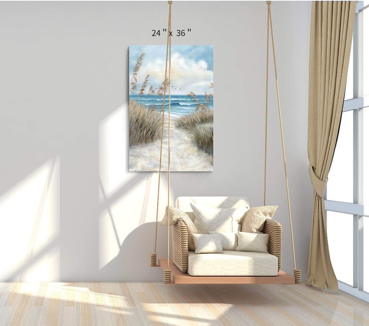 Seascape Canvas Abstract Wall Art Painting R600