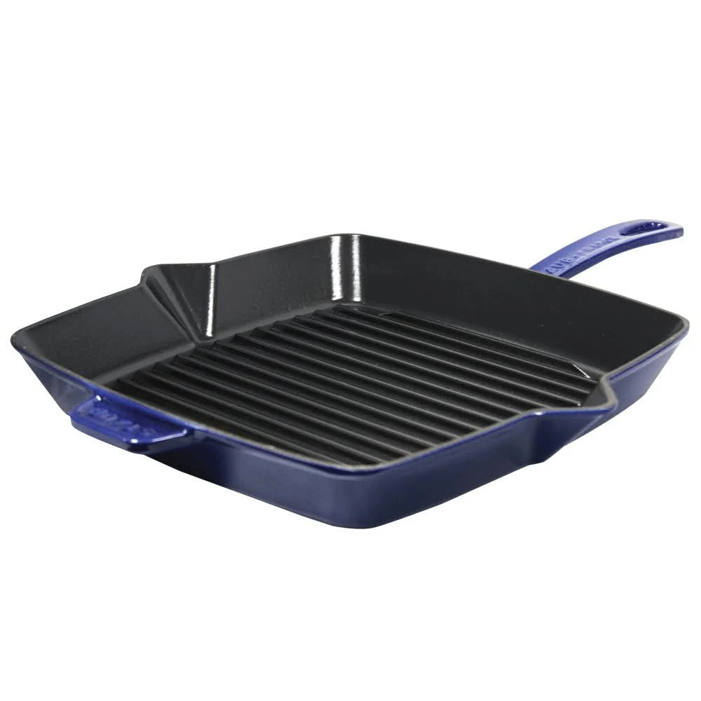 Cast Iron Square Grill Pan, 12-in, Dark Blue M56243
