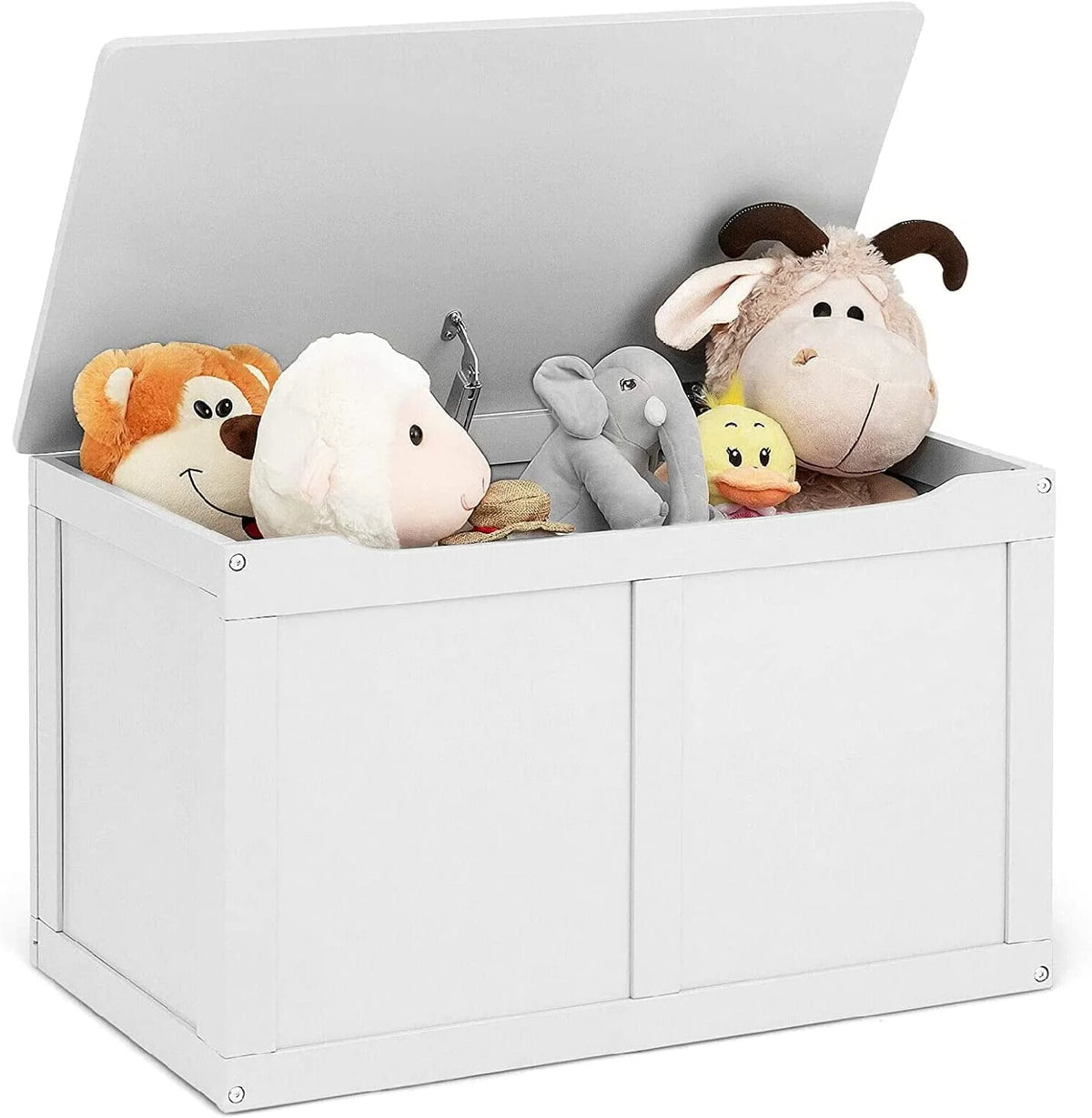 Wooden Toy Box Storage Truck Bench with Flip-Top Lid H4028