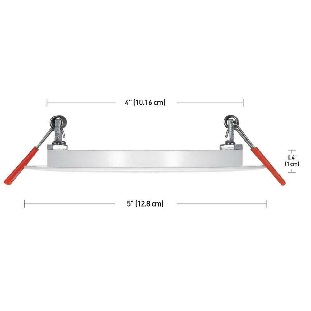 4 in. Selectable Canless Recessed Integrated LED Kit for Shallow Ceiling (4-Pac) F435036