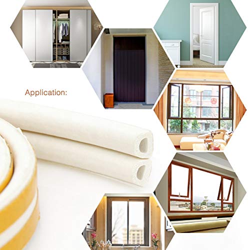 White Self-Adhesive Rubber Weather Stripping P5228
