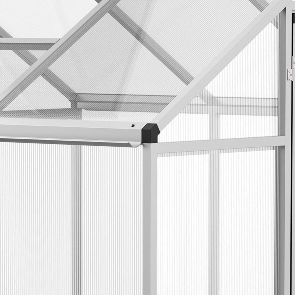 Walk-in Polycarbonate Greenhouse with Roof Vent Q681