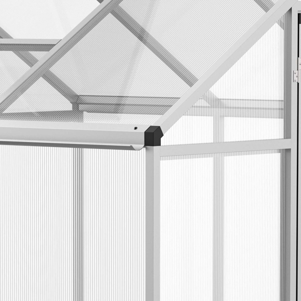 Walk-in Polycarbonate Greenhouse with Roof Vent Q681