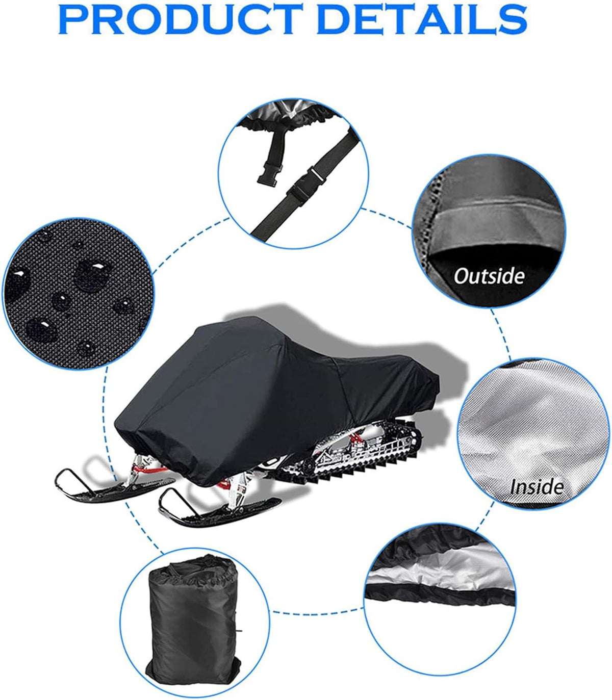 Snowmobile Cover Waterproof Pack of 2 A93386