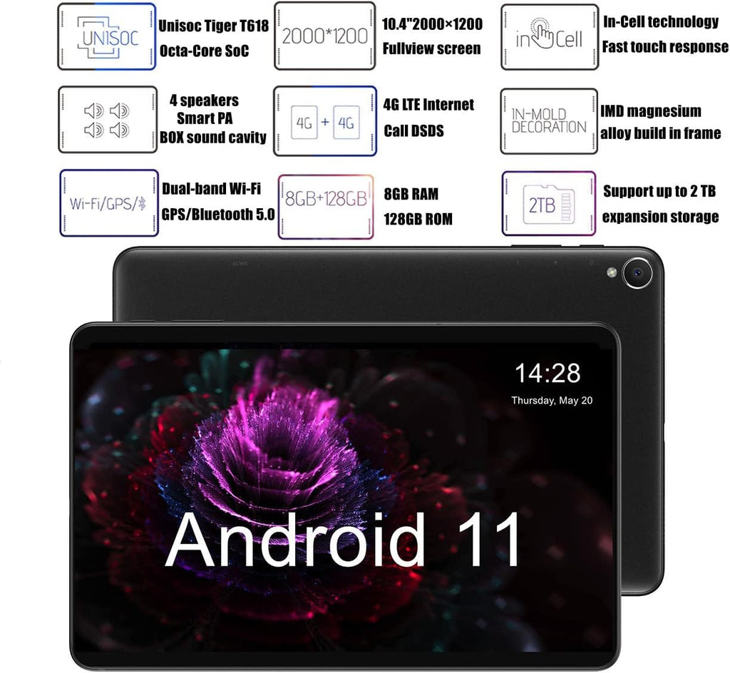 Android 11 Tablet PC 10.4 inch 8GB RAM 128GB X677882