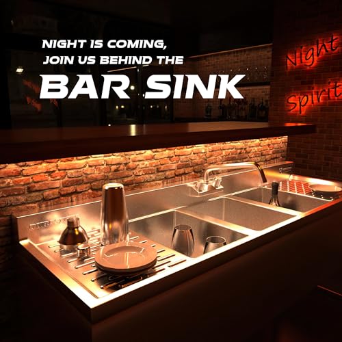 3 Compartment 304 Stainless Steel Under Bar Sink with Faucet O32164