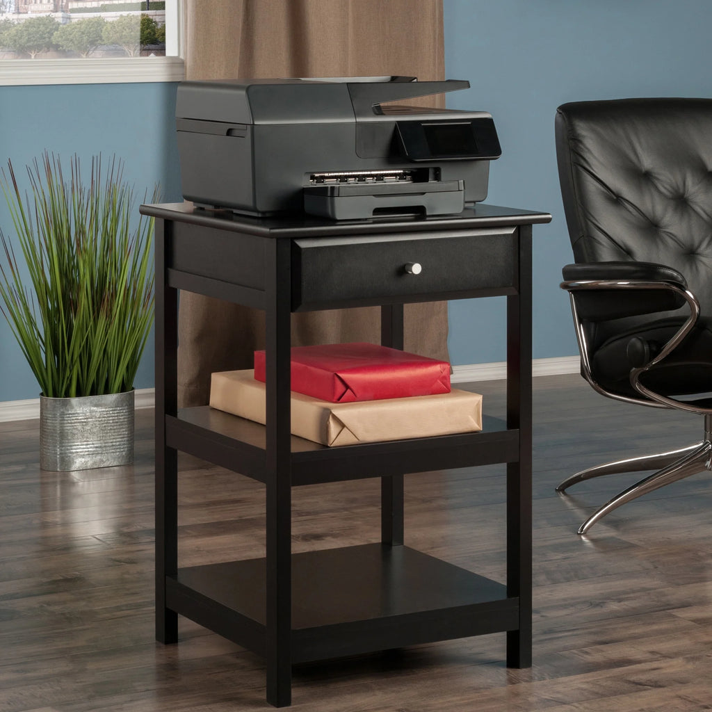 Black Finish Printer Stand E253274