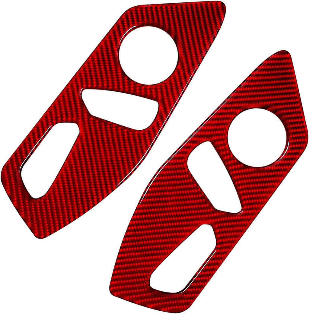 Carbon Fiber Car Seat Adjustment Button Panel Cover Trim Sticker B506