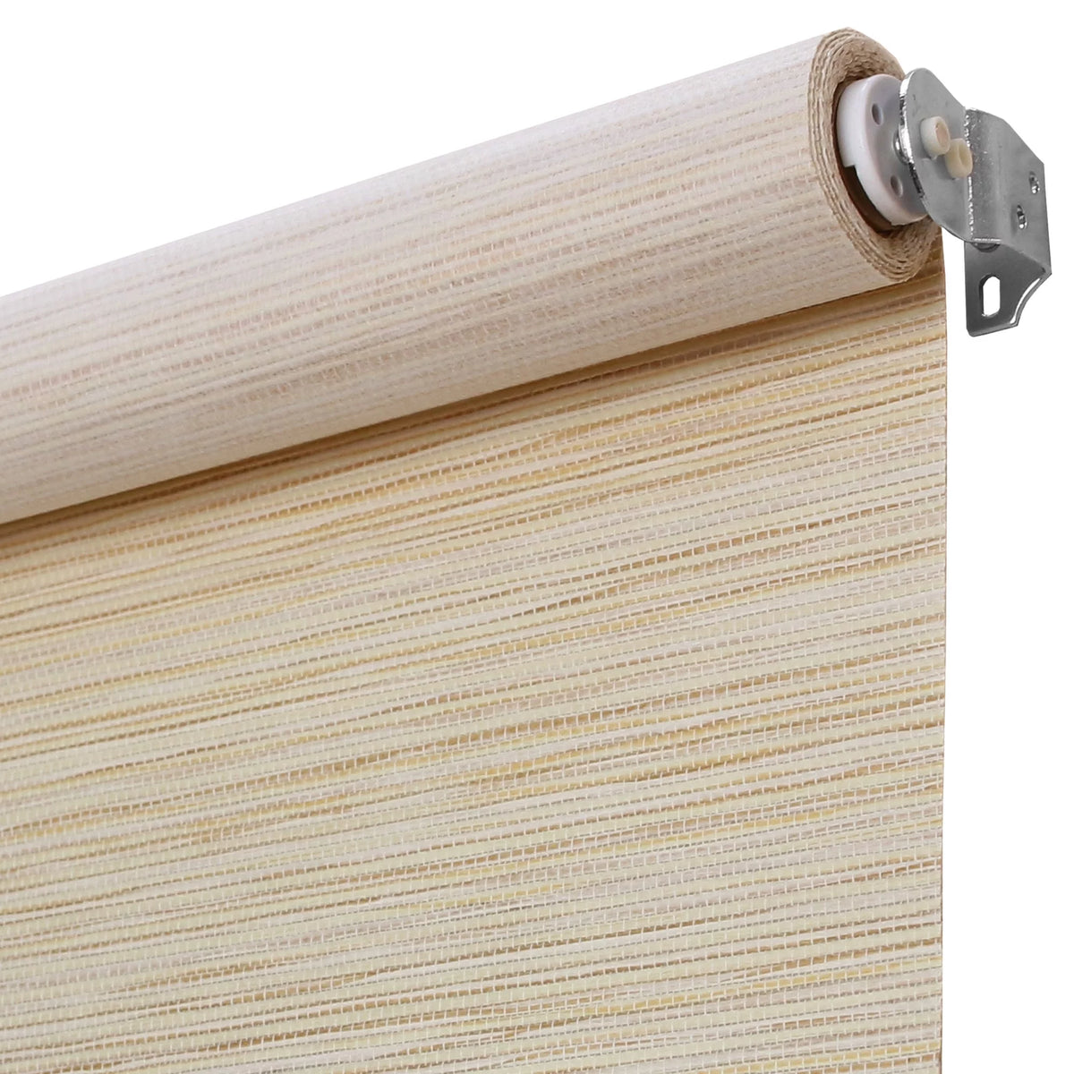 Beige Cordless Light Filtering Fabric Roller Window Shades P8842