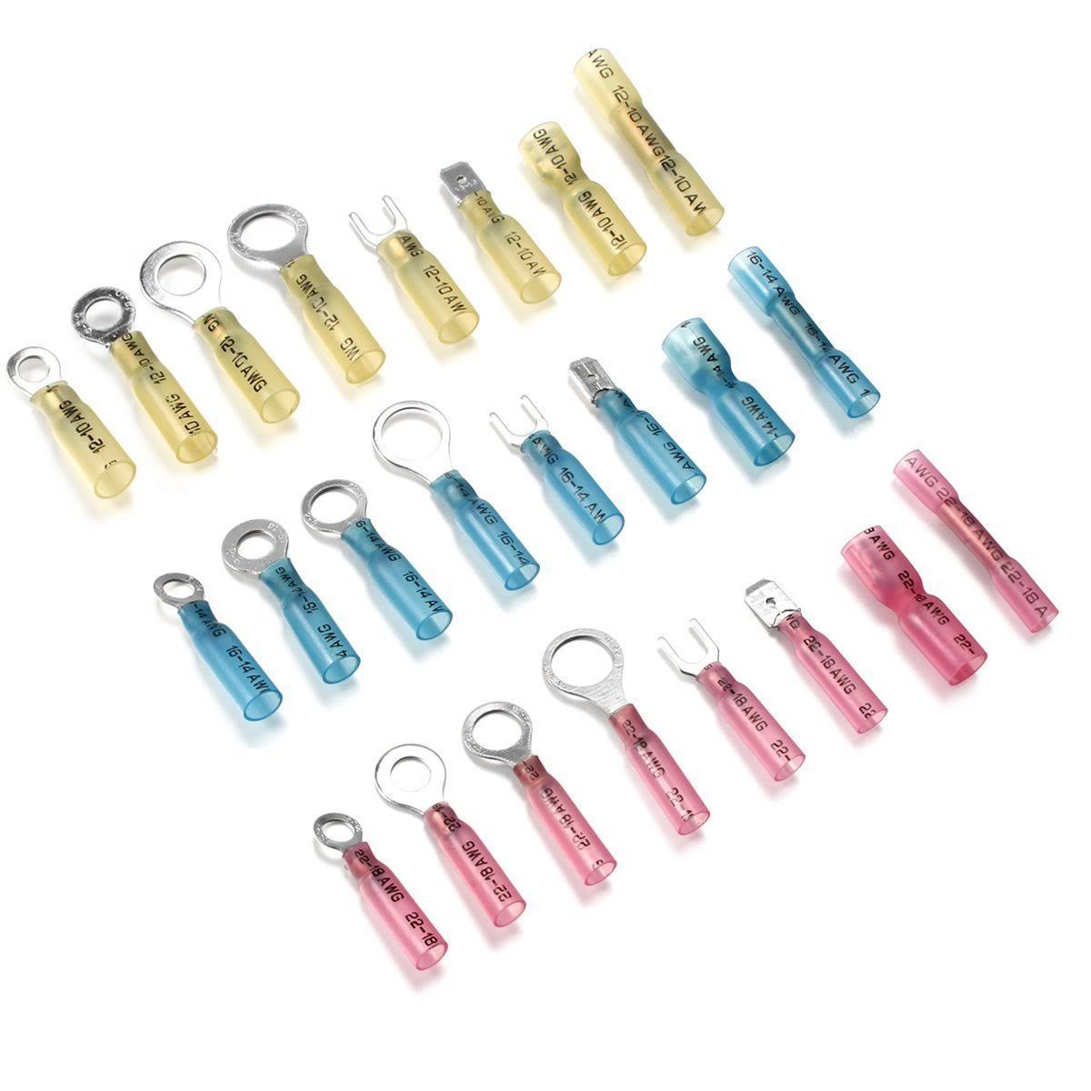 600 Pcs Heat Shrink Waterproof Butt Wire Connectors Terminals S14646