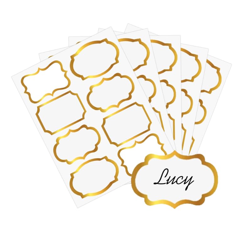 Gold Name Tag Stickers 2x3 inch 200 Pcs P896206