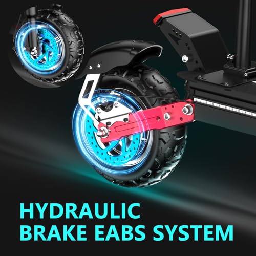 Electric Scooter 5600W Dual Motor 50MPH 45Miles 11" Off Road Tires Folding U99683