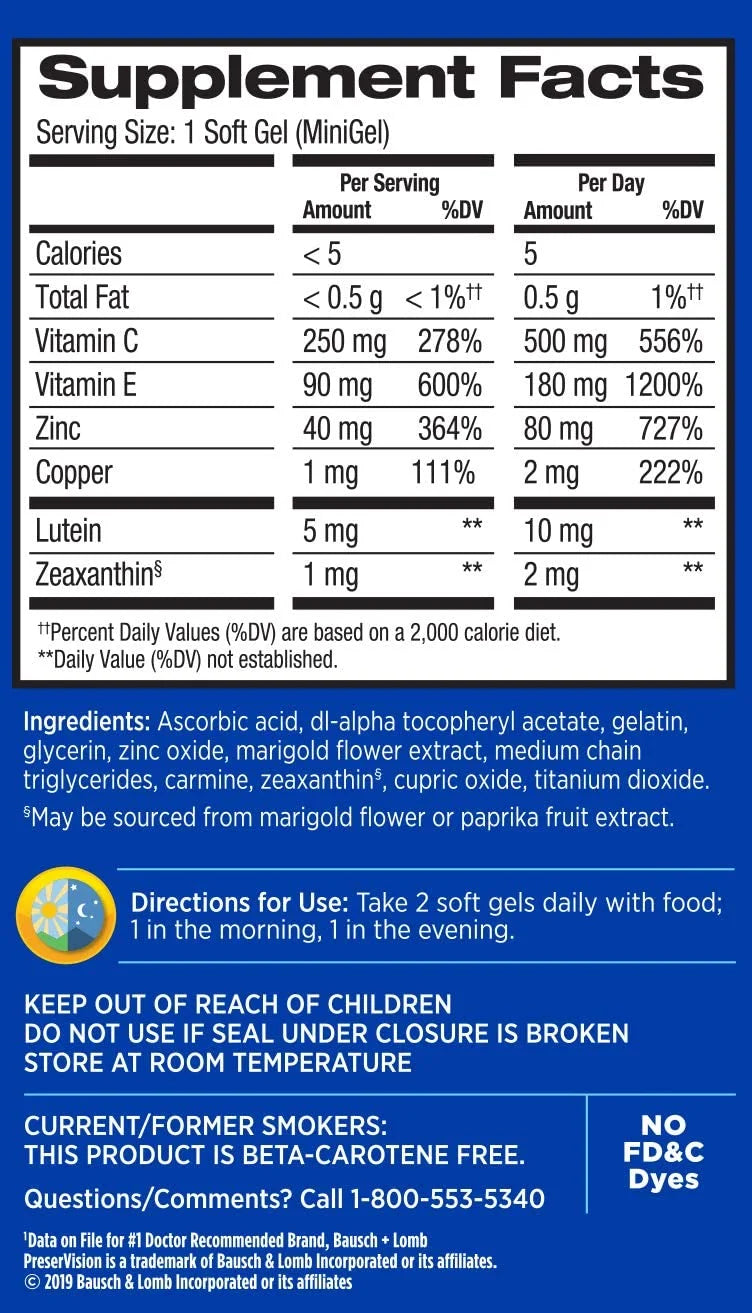 120 Count Soft Gels Vitamin & Mineral Supplement E76466
