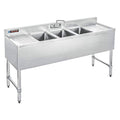 3 Compartment 304 Stainless Steel Under Bar Sink with Faucet O32164