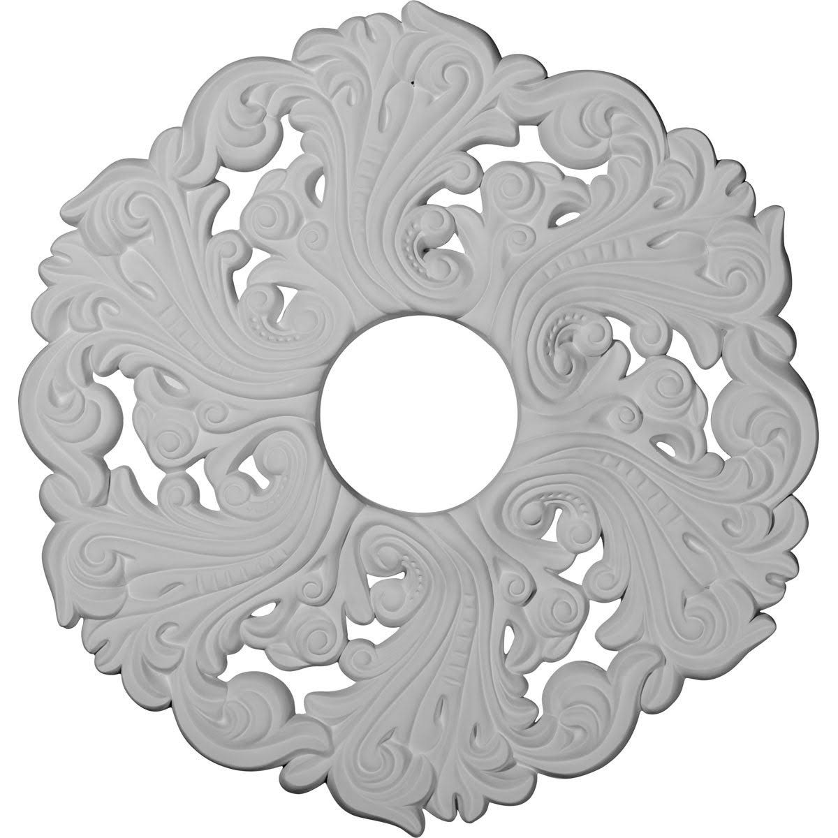 Green Gold Hand-Painted Ceiling Medallion E7423