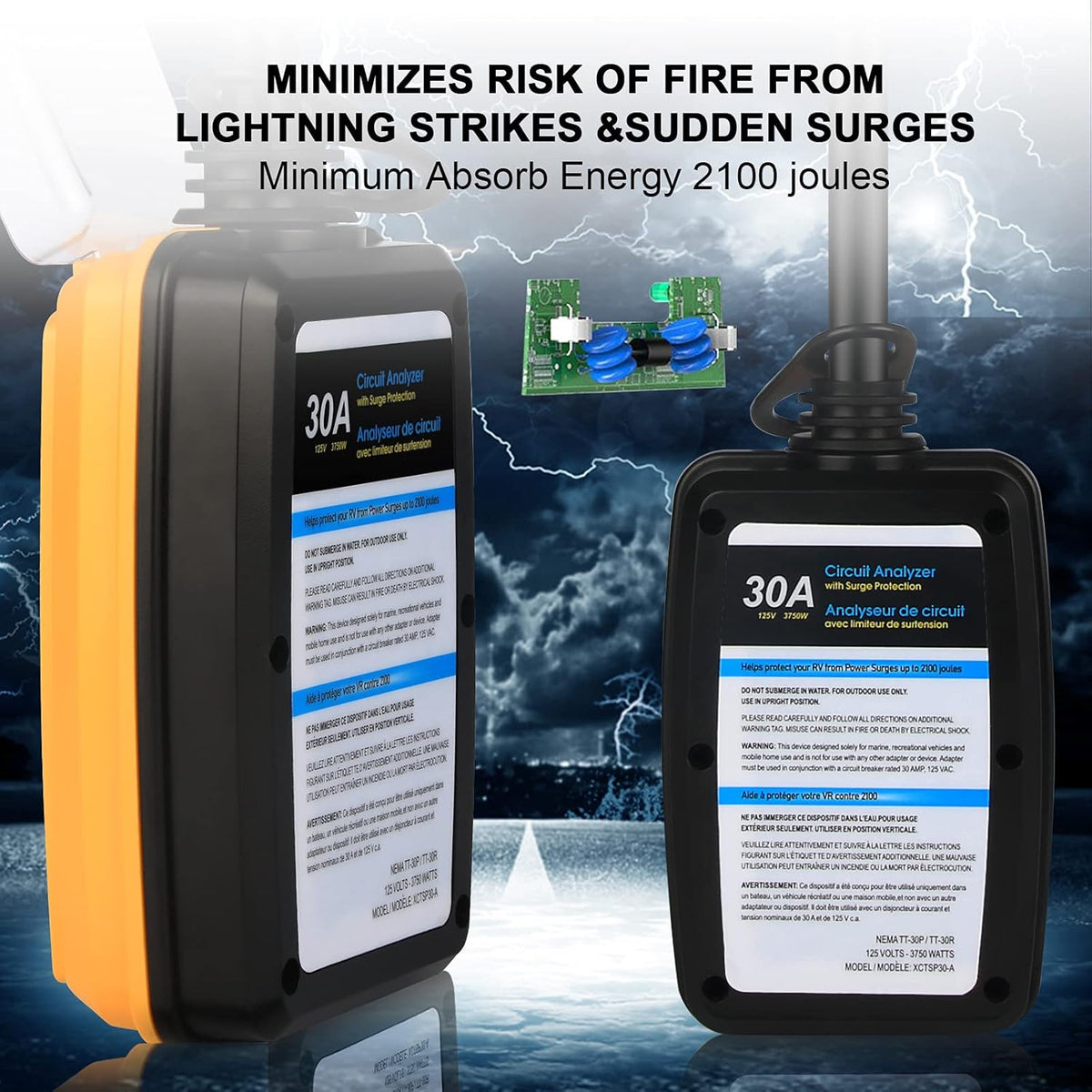 30 amp RV Surge Protector with Waterproof Cover I90014