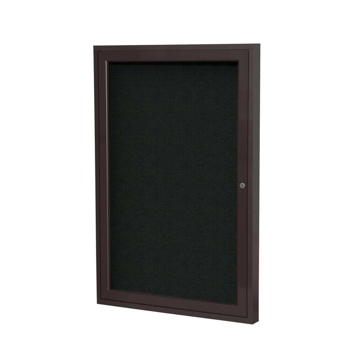 Black Aluminum Frame Enclosed Fabric Bulletin Board J35991