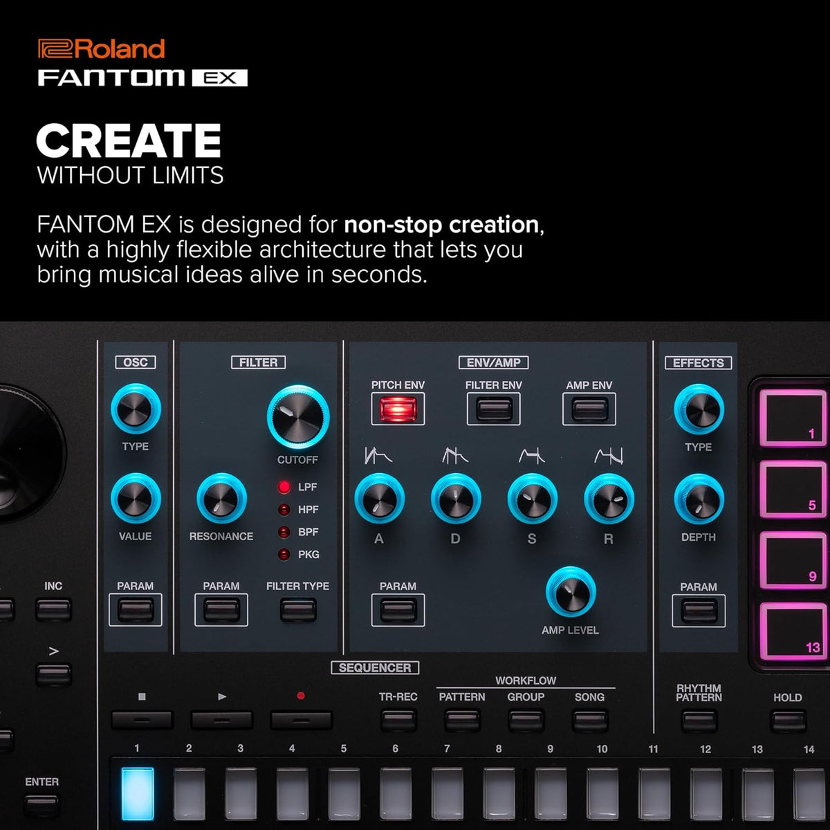 61-Key Synthesizer with 7000 Onboard Sounds K756