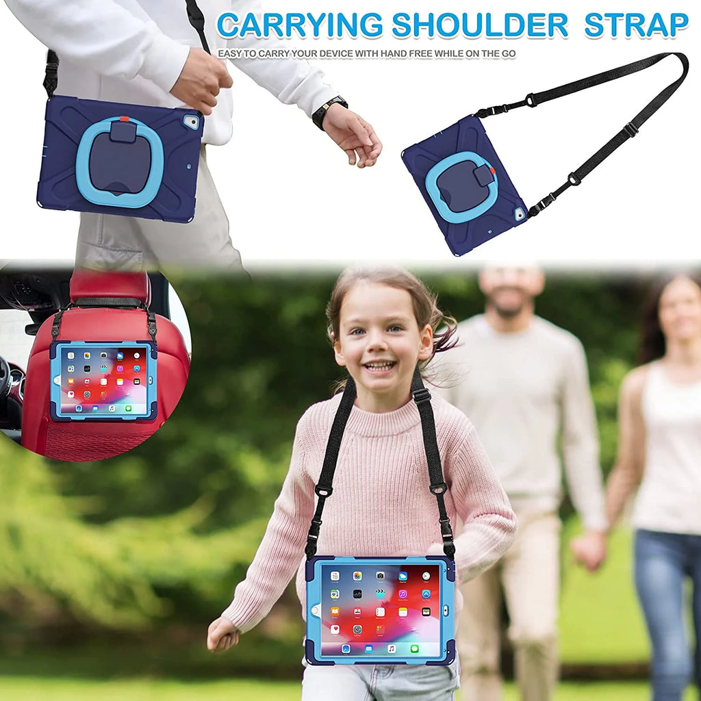 Shockproof Case with Pen Holder, Swivel Stand and Shoulder Strap U71494