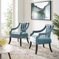 Light Blue Performance Velvet Accent Chair Set of 2 P596129